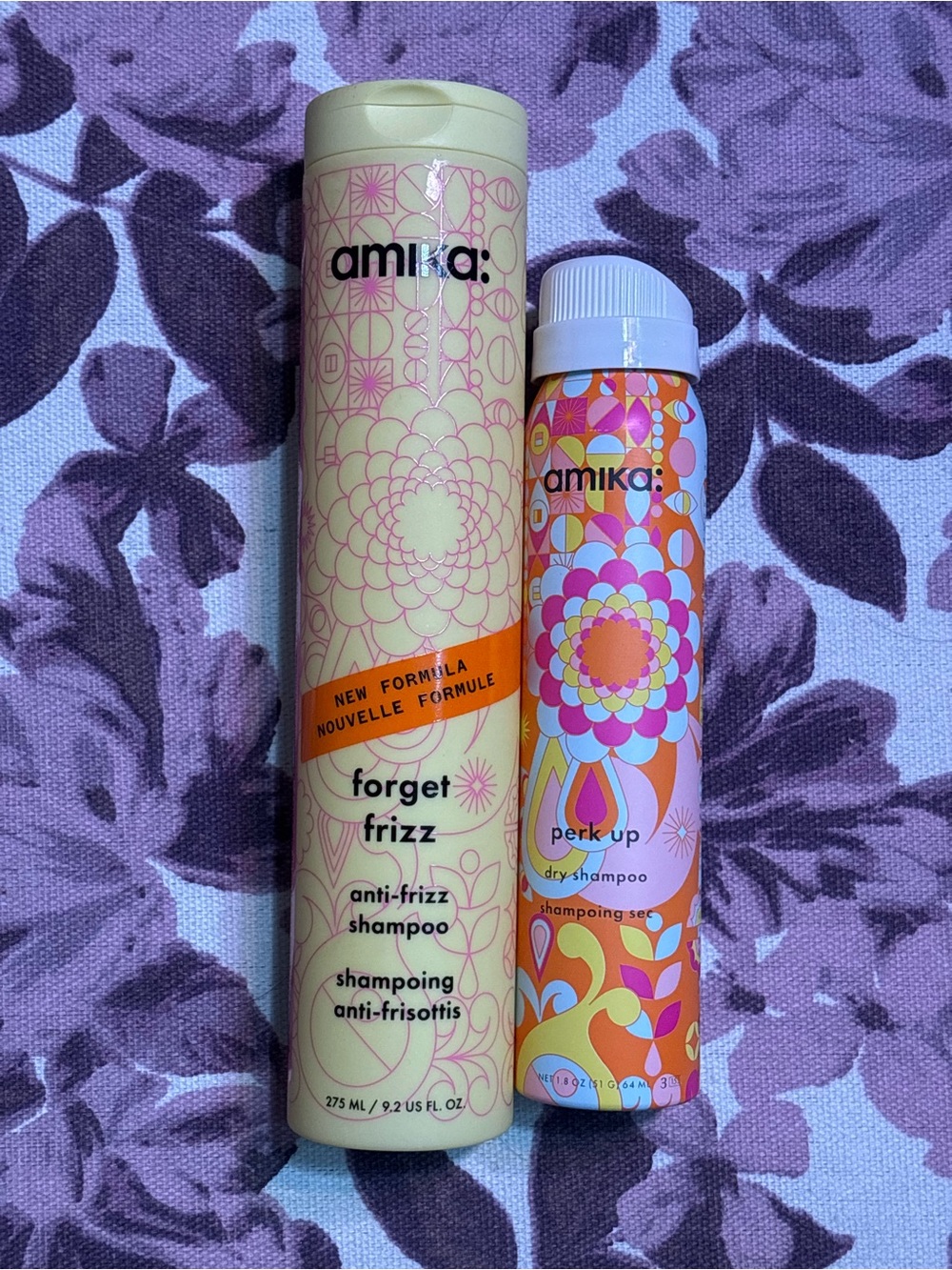 Amika anti- frizz shampoo full size with mini perk-up dry shampoo BRAND NEW